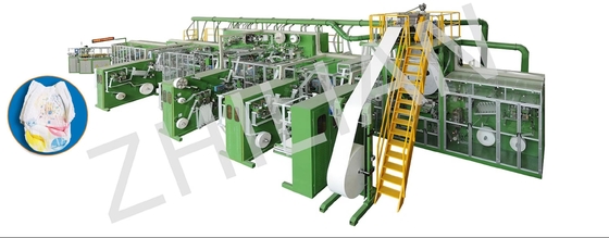 Baby Pull Up Pampers Manufacturing Machine 2pcs Tipe 450pcs / mnt