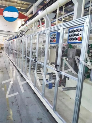 170mm 210mm Mini Wanita Sanitary Napkin Manufacturing Machine 1600pcs / min